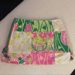 Pink/green floral skort size 4